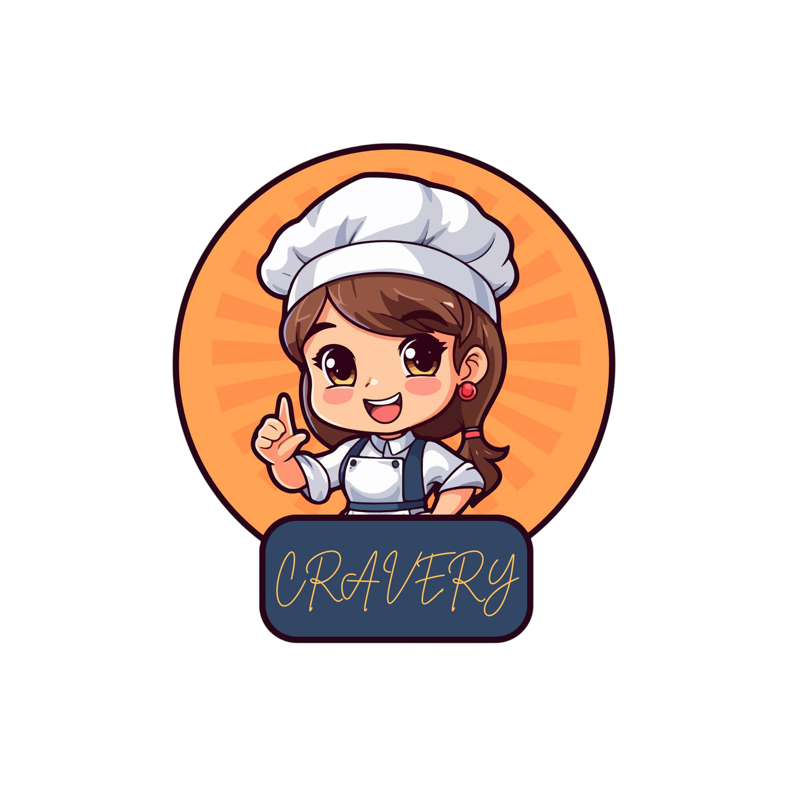 Orange and Blue Illustrative Circle Food Logo - 1 (1)